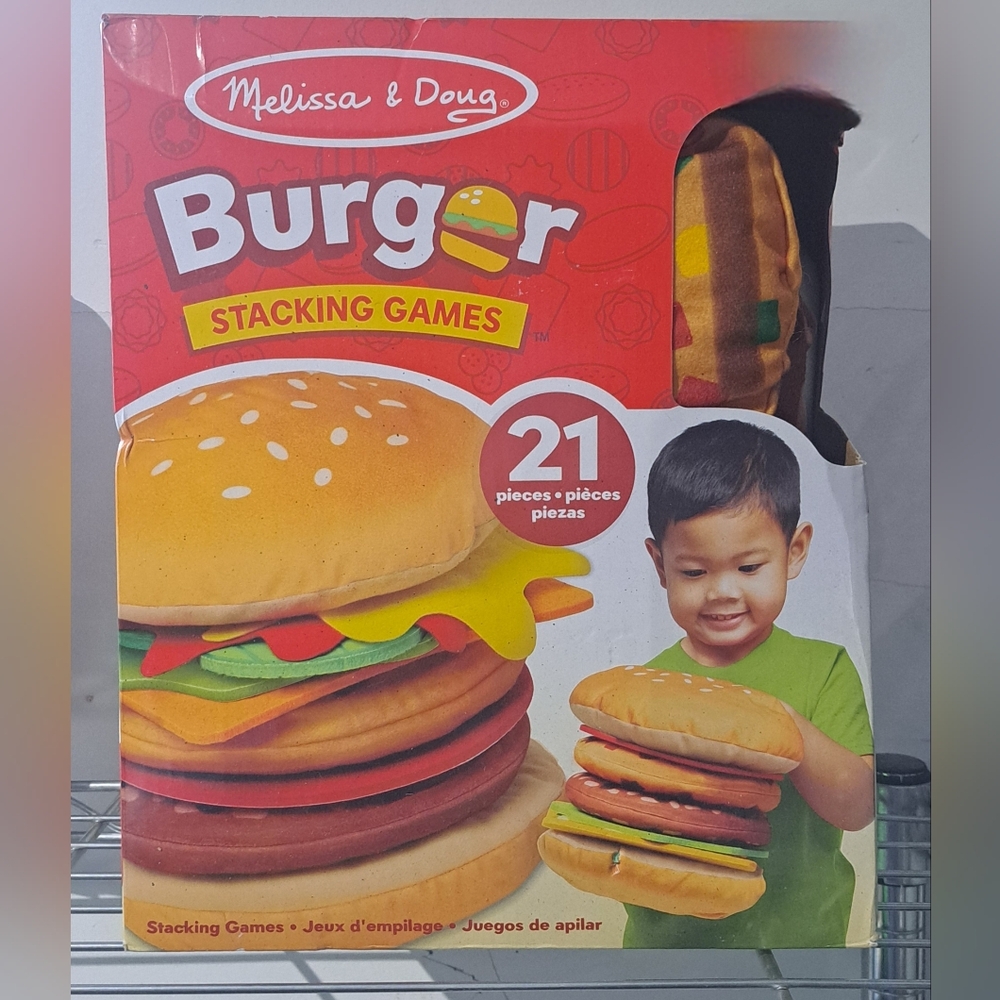 Melissa & Doug Colorful Burger Stacking Game
